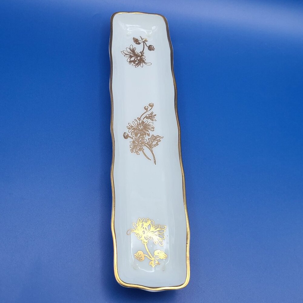 CLEARANCE Vintage Hammersley Bone China Mint Dish Gold Chrysanthemum 1920s-1930s - Picture 6 of 10
